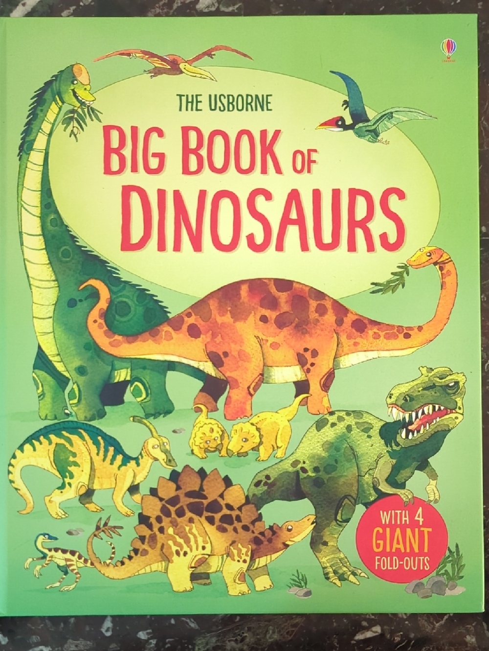 Usborne orn Big Book of Dinosaurs - Green and Orange Cover